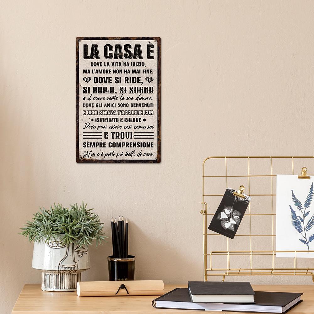 Putuo Decor 1 шт. Искусство Итальянский Винтаж Металлическая Жестяная Табличка, Настенный Декор для Дома Фермерского Дома Гостиной, Персонализированные Подарки для Друзей