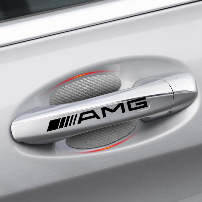 Наклейка на дверь автомобиля Углеродное волокно Царапины Защитная пленка для ручки автомобиля Для Mercedes Benz AMG GLE GLS GLC CLA GLB ML C500 C200 C300 W204 W206 W212 W203