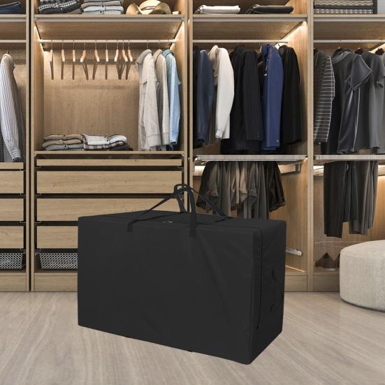 Folding Mattress Storage Bag Heavy Duty Waterproof Oxford Cloth Dust-proof Portable Handle Trifold Mattress Bedding Clothes Organizer Pouch