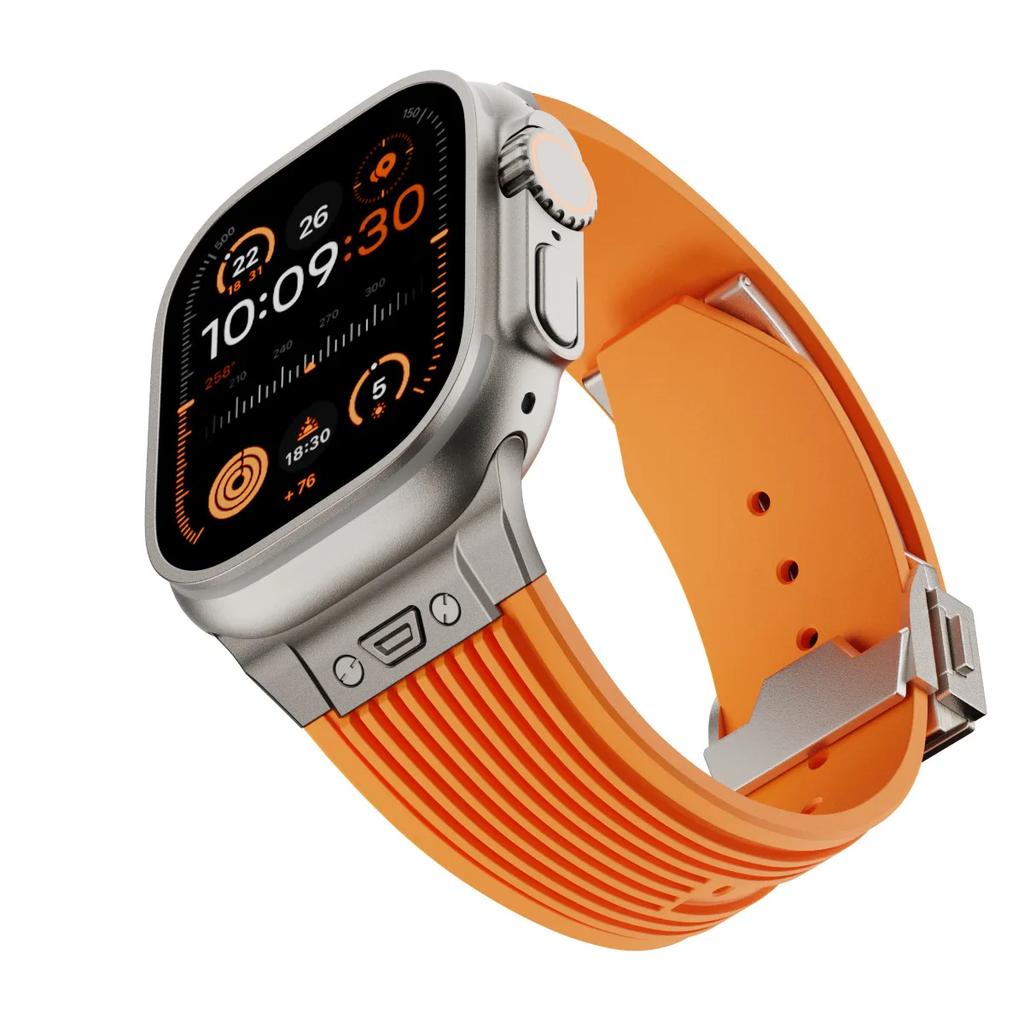 Ремешок из жидкого силикона для Apple Watch Ultra 3/2 Ремешок 49 мм Спортивный браслет iWatch Серии 11 10 9 8 7 6 5 SE 45 мм 44 мм 46 мм Ремень