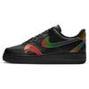 Nike Air Force 1 Low 'Misplaced Swoosh - Black' (Unisex) Black / Black / Multi-Color Skate Shoes CK7214 001