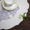 Silicone Carved Placemat Retro Pattern Table Mat Floral Placemat Dining Table Kitchen Coffee Mat Tableware Mat Waterproof
