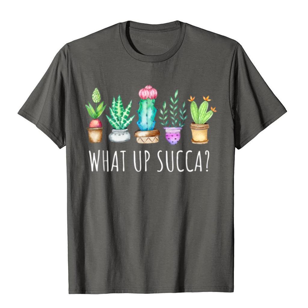 What Up Succa Succulent Cactus Aloe Plant Mom Gift Echeveria TShirt Cotton Unisex T Shirt Personalized Tops Shirt Cute Comfortable