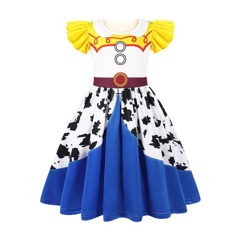Girls Toy Story Cosplay Dress Kids Princess A-line Skirt 3-10 Years Old