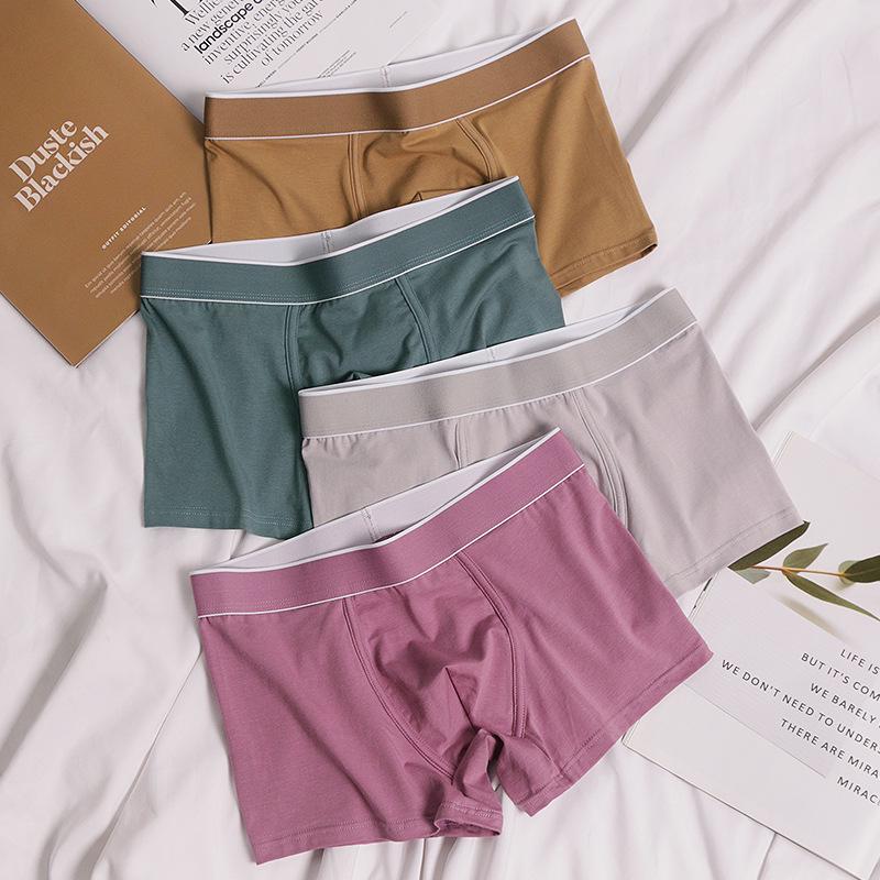 4XL Мужские трусы-боксеры из чистого хлопка со средней посадкой — свободный крой для мужчин среднего возраста и молодых мужчин