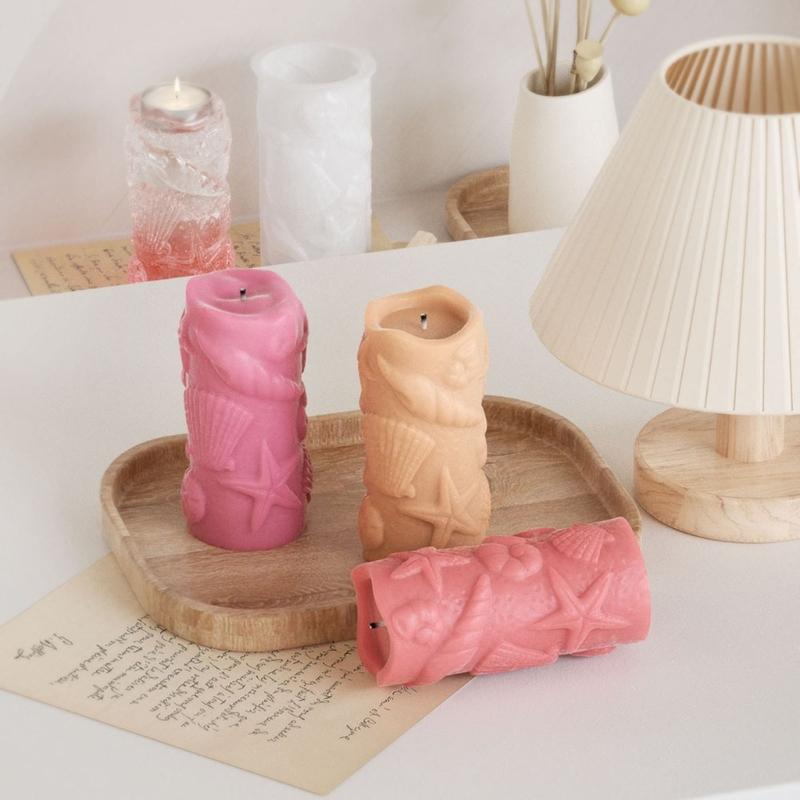 Цилиндрические формы для свечей для изготовления свечей, мыла, гипсовых украшений, формы для свечей на морскую тематику для литья из эпоксидной смолы