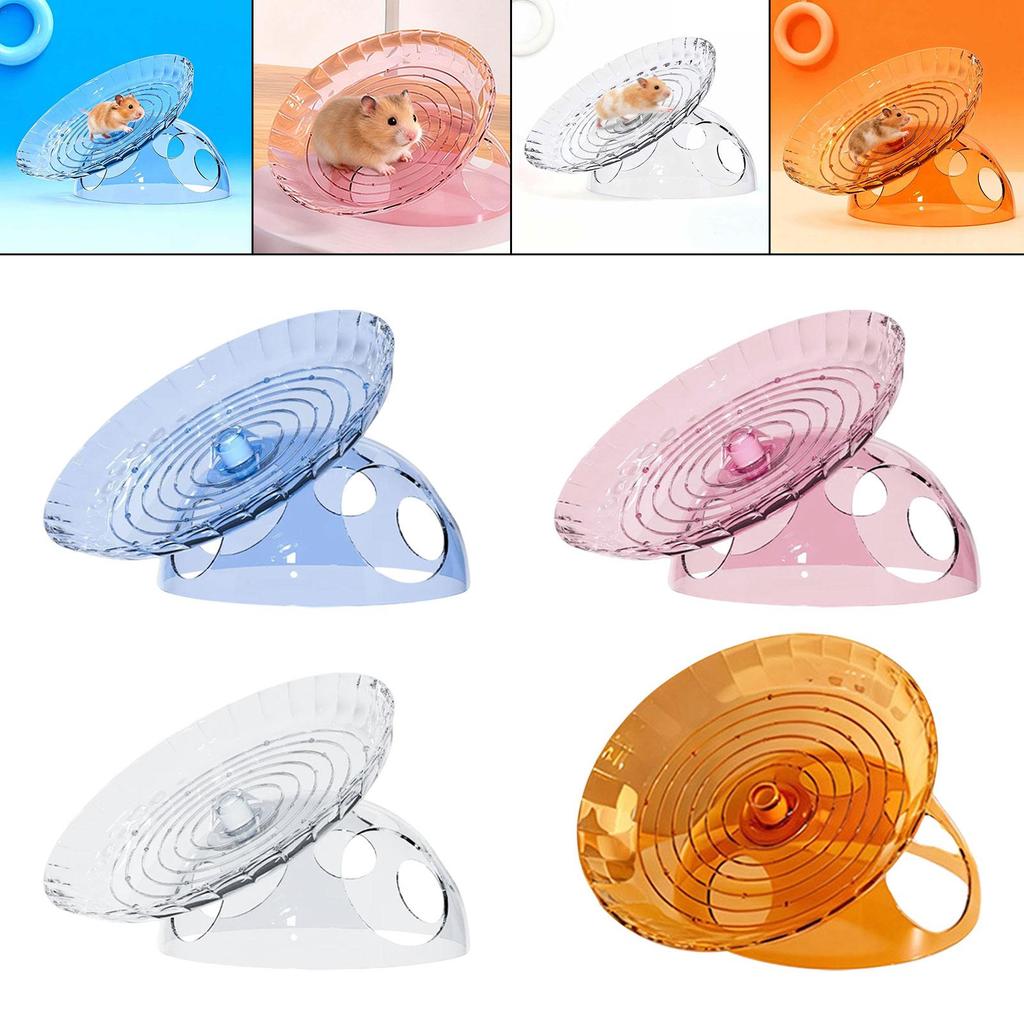 Hamster Exercise Wheel Multifunctional Hamster Activity Toy Cage Accessories Rotating Disc Roller for Hedgehog Gerbil Rat