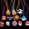120PCS Halloween Glow Necklace Scary Sparkle Props Children Sparkle Necklace Halloween Party Decorations Christmas Decorations