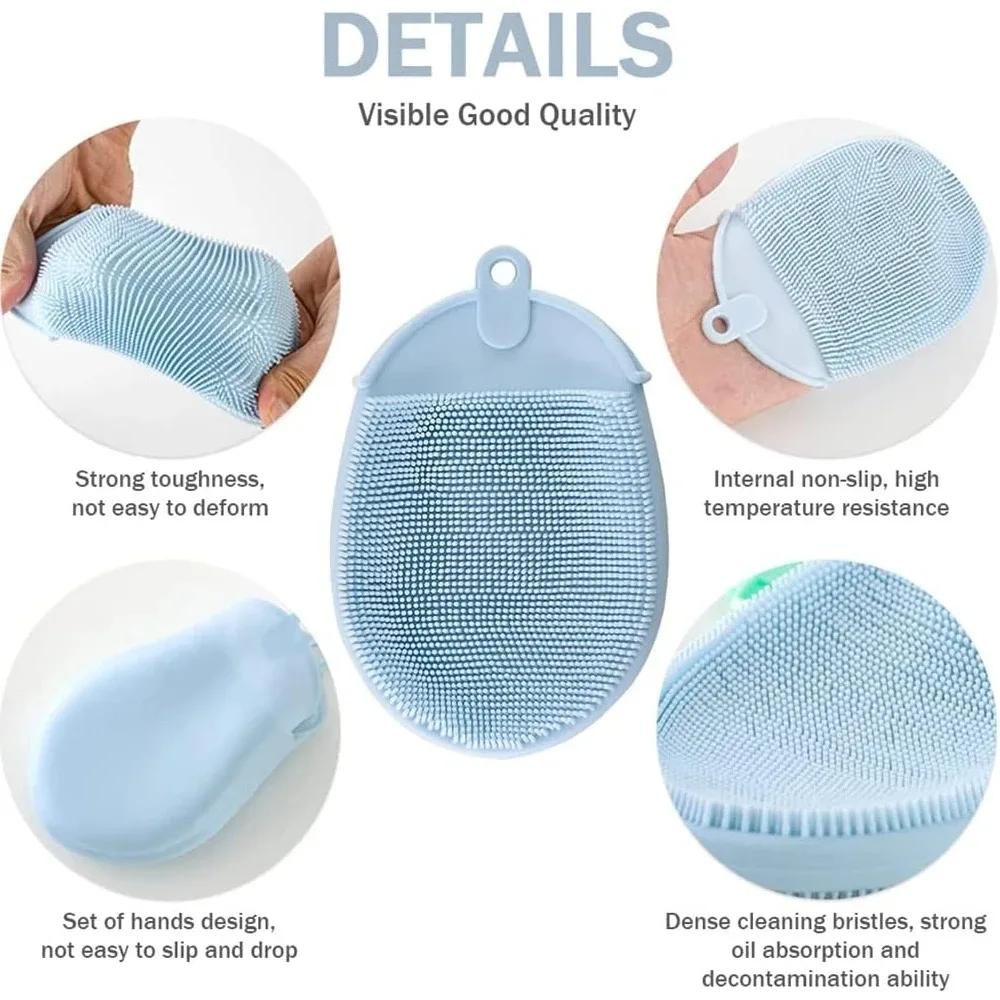 Massage Bath Towel Silicone Bath Brush Skin Clean Silicone Bath Brushes Shower Gloves Bath Scrub Remover Body Exfoliating