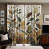 2 шт. HD маленькие свежие листья декоративные занавески Желтые цифровые печатные занавески стиль украшения дома украшение гостиной