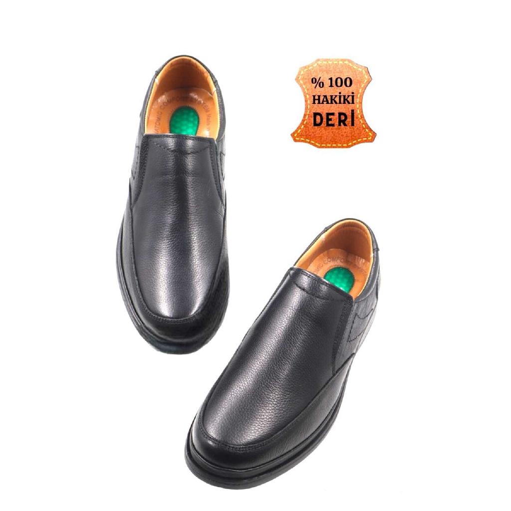 Мужские повседневные туфли для папы из натуральной кожи с ортопедической гелевой подошвой и внутренней внутренней поверхностью