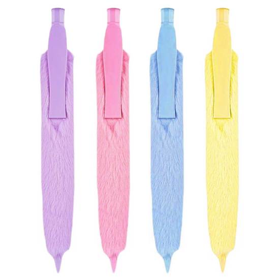 Гигантские плюшевые ручки-кликеры, пушистые шариковые ручки для нажатия, забавные ручки для вечеринок