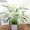 Artificial Flowers Orchid Flower Without Flower Pot Household Wedding Flower Arrangement Flower Art Orchid Silk Flower for Home Wedding Decoration