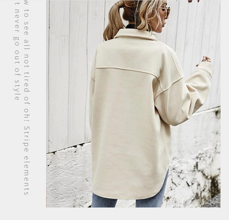 Женское однобортное пальто с лацканами из плотной шерсти для европейских и американских моделей весна-лето 2025 года.