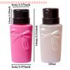 Refillable Push Down Bow Pump Dispenser for Nail Polish Alcohol Makeup Remover Plastic Bottle Liquid Cleanser Storage
