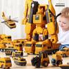 Excavator Mixer Magnetic Transform Engineering Deformation Transform Robot Toys  Boys Gift