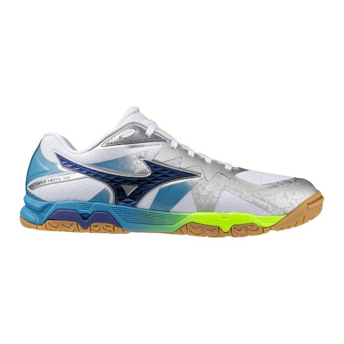 Mizuno Обувь для настольного тенниса Wave Medal HS Унисекс 25,0 см 2E Белый/Ярко-синий