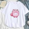 Летняя уличная одежда Harajuku Fashion женская одежда с мультяшным принтом футболка женская для девушек мягкая уютная повседневная милая рубашка с коротким рукавом Kawaii