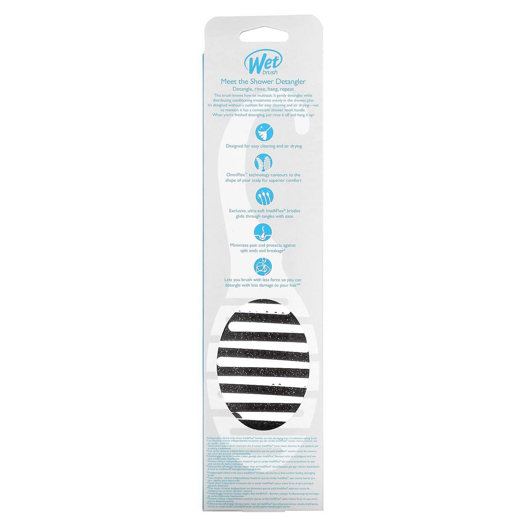 Wet Brush Распутывающая щетка для душа, черная, 1 щетка