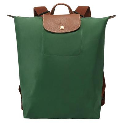 Le Pliage Original Рюкзак из нейлона с текстурированным логотипом Регулируемый широкий плечевой ремень Средний унисекс-рюкзак Цвет: Британский зеленый 10284089P95