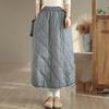 Хлопковая подкладка большого размера Высокая талия винтажная весна осень зима повседневная свободная длинная женская юбка женская юбка