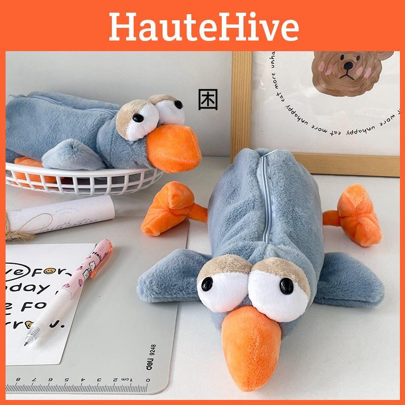 Adorable Robin Plush Bird Stationery Bag Cute Hummingbird Pen Pouch Creative Kids Pencil Case Wholesale