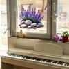 Painted Purple Lavender Balcony Glass Home Beautification and Decoration Electrostatic Window Stickers