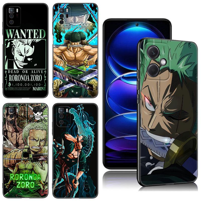 Anime Roronoa Zoro Black Silicone Phone Case For Xiaomi Redmi Note 10 11 11S 12 13 4G 8 9 11T Pro 5G Plus 8T 9S 10S 12S