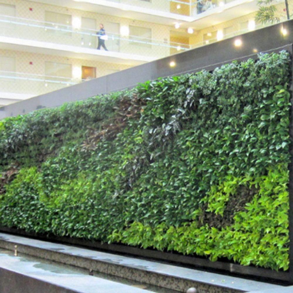 Пластиковая панель для стены из растений квадратной формы, устойчивая к УФ-излучению, панель для забора для конфиденциальности, декор для помещений