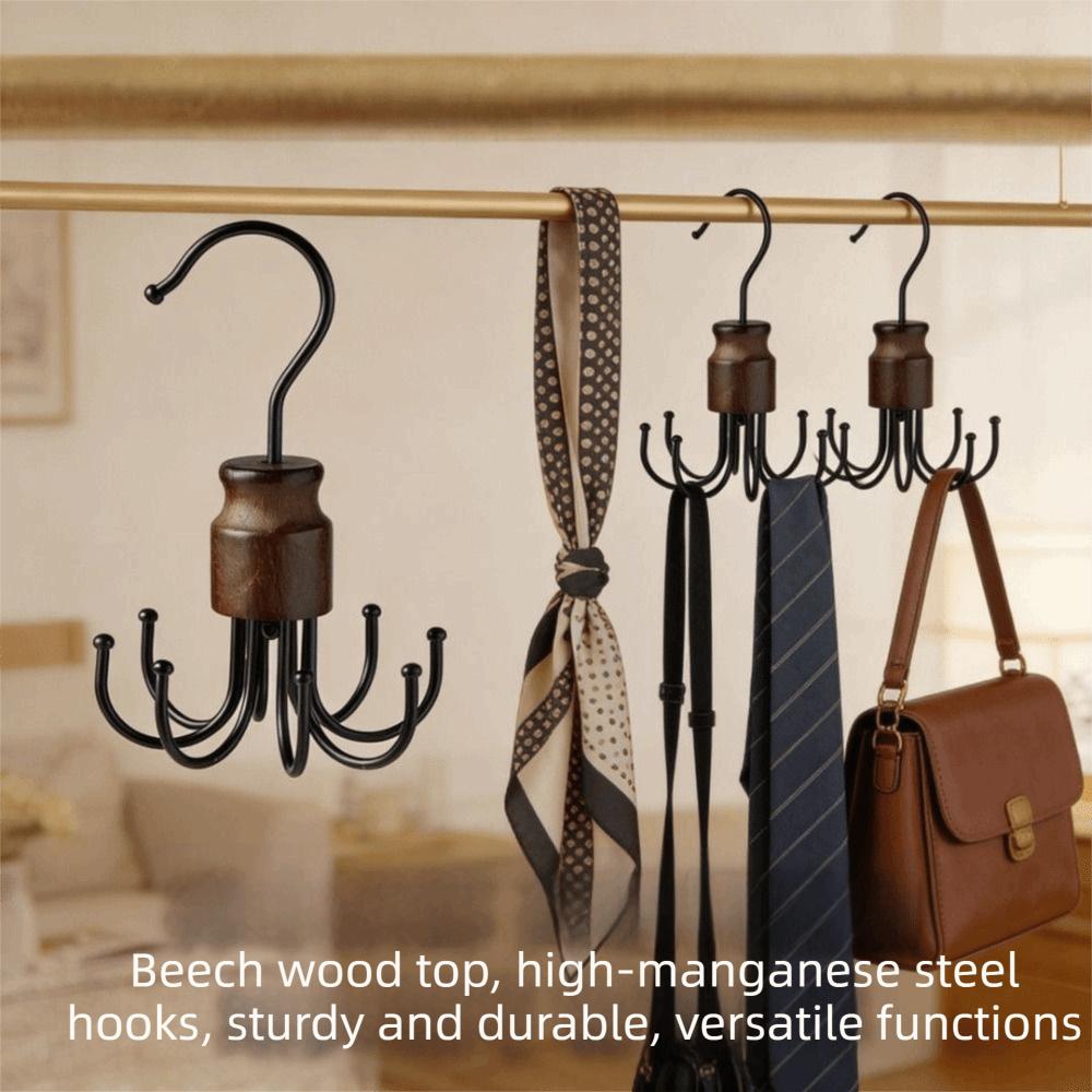 Rotating Top Hook Rotating Storage Hanger 8 Hook Closet Organizer Multi-Claw Bag Hook Home Storage