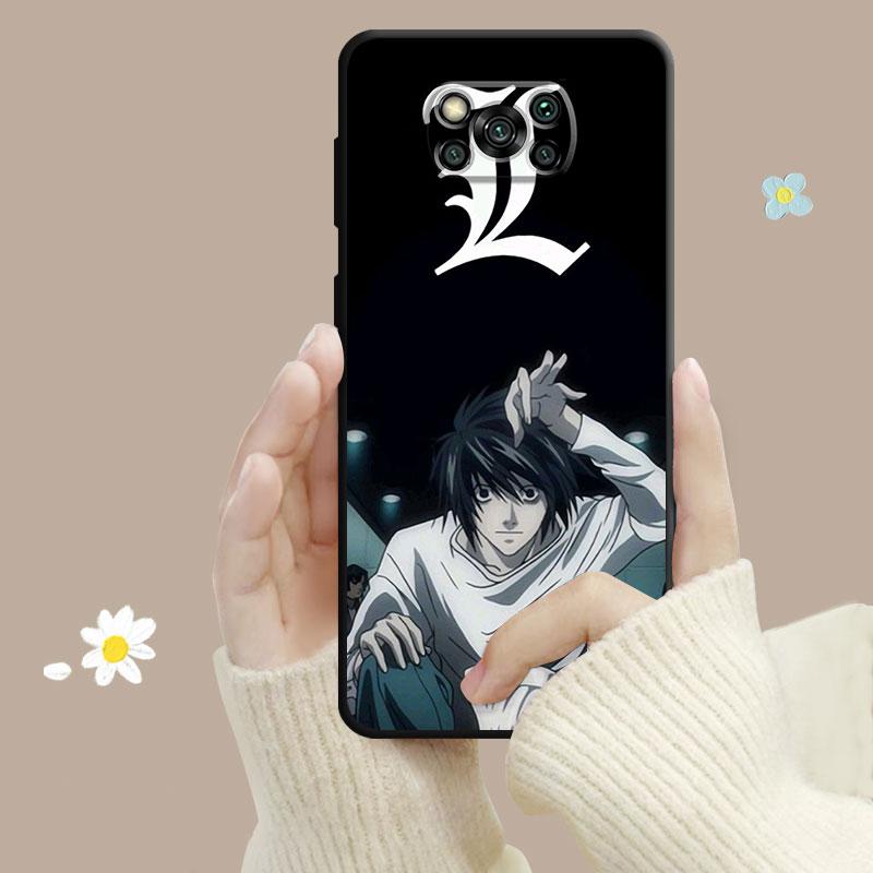 Чехол для телефона Xiaomi Poco X3 Nfc X4pro M3 C40 для Mi 12 11 10 10t 8 Note10 Lite 11ultra 11t Pro F1 аниме Death Note L Light