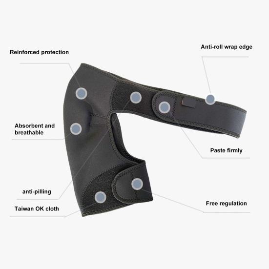 Плечевой бандаж с регулируемой застежкой-лентой Высокоэластичный дышащий облегчение боли Компрессионный поддерживающий рукав для плеч Защитное снаряжение