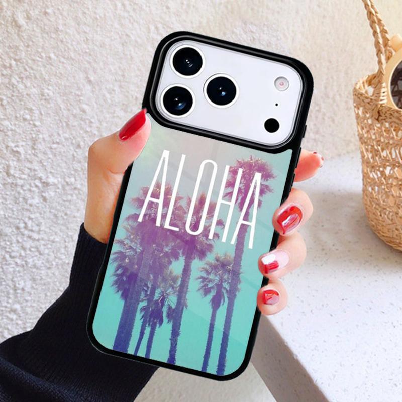 Алоха Гавайи Гавайский Пляж Пальмы Чехол Для Телефона Для iPhone 17 Air 16 15 14 13 12 11 Pro Max Plus