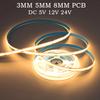 3MM 5MM 8MM Ultra Thin COB LED Strip 320LEDs/M 400LEDs/M High Density Dimmable Flexible Light 5V 12V 24V For Home Bedroom Decor