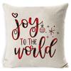 Christmas Pillowcase, Home Bedside Cushion, Linen Short Plush Printed Halloween Sofa Pillow