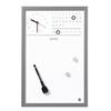 Bi-Office Tableau Magnétique Effaçable À Sec Avec Horloge/Planificateur Hebdomadaire 30 X 45 Cm Gris - CG0117152