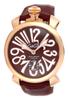 Оригинальные часы без коробки MANUALE 48MM Brown Dial Manual Factory Daily Waterproof Brown [Gaga Milano] 5011.01S-BRW Men's [Товар]