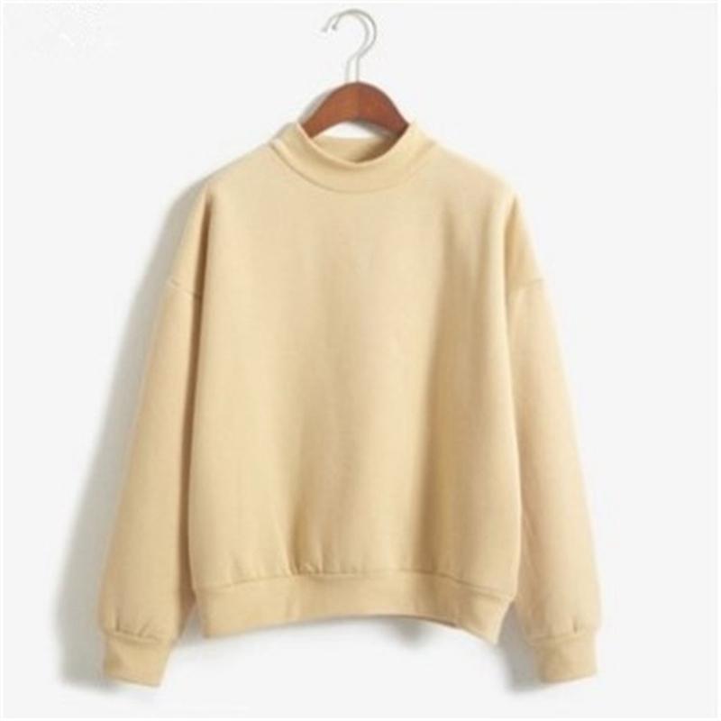 With Fur Sweater Solid Color Small High Collar Women's Loose Autumn and Winter Thickened Student Coat Baseball Uniform