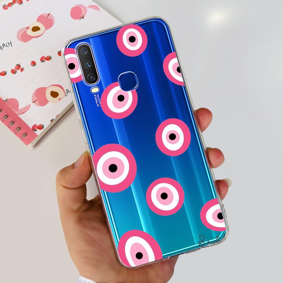 Чехол для телефона Vivo Y12 1904 1940 Модный с рисунком бабочки Мягкий силиконовый TPU чехол для Vivo Y17 Y15 Y12 1902 1901 Бампер