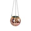 Disco Ball Hanging Flower Pot For Indoor Plants Bohemian Style Flower Planter Pots Rope Mirror Hanging Basket Garden Decor Vase