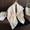90 * 90cm New Twill Silk Simple Sun Protection Warm Large Square Scarf Shawl Headscarf For Women