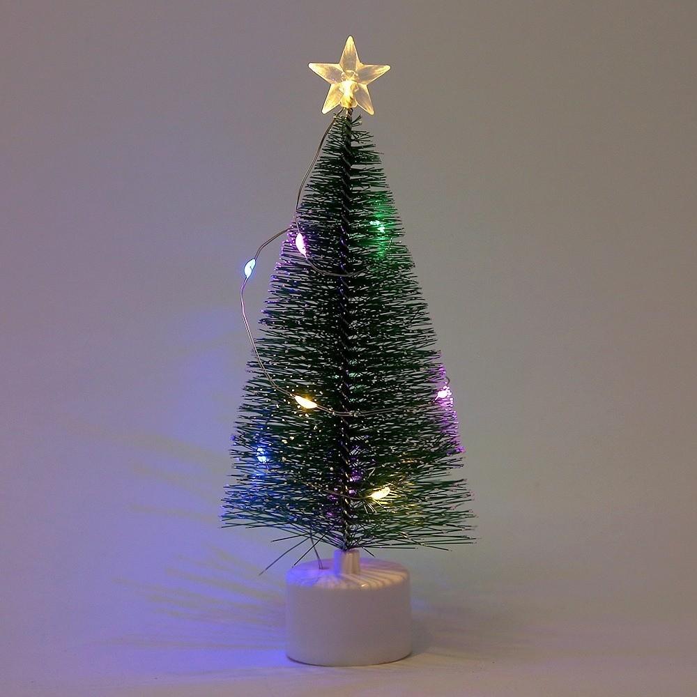Colorful Lights Luminous Xmas Tree LED Xmas Tree Ornament Tabletop Christmas Trees  Children Gifts