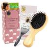 Дети с большим количеством волос младенца, аккуратно погладьте их, чтобы распутать В комплекте с натуральной свиной шерстью для детского сада [Для волос] щетка, щетка, ``Просто