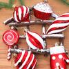 4/6/8/12 Pcs Christmas Ball Ornaments Star Cane Lollipop Cupcake Hanging Decoration for Xmas Tree Home Indoor Decor