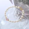 Pink Crystal Natural Freshwater Pearl Bracelet Bangles Women Fashion Jewelry accessories Gift