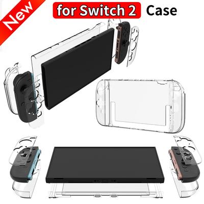 Кристальный чехол для Switch 2 Съемный защитный чехол из ПК Противоударная защита Скин Защита от царапин Защита от падений Игровые аксессуары