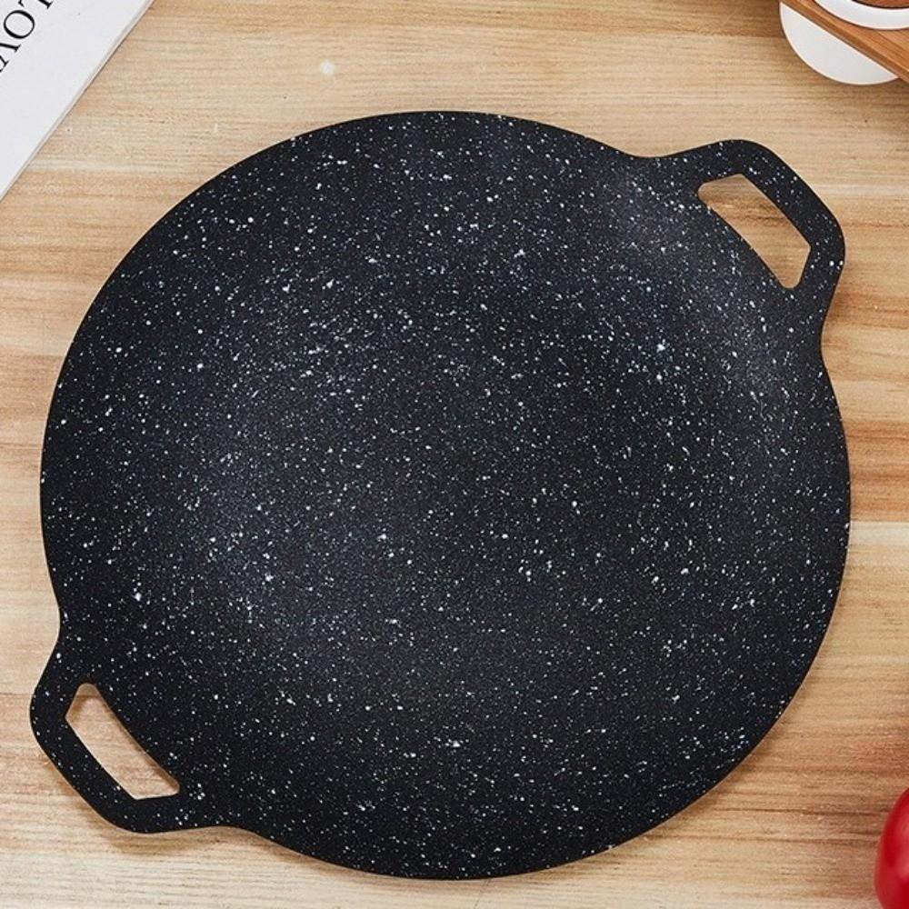 30/32/34/36/38cm Korean BBQ Grill Pan Round Shape Non-Stick Frying Pan Teppanyaki Pan  Home Picnic