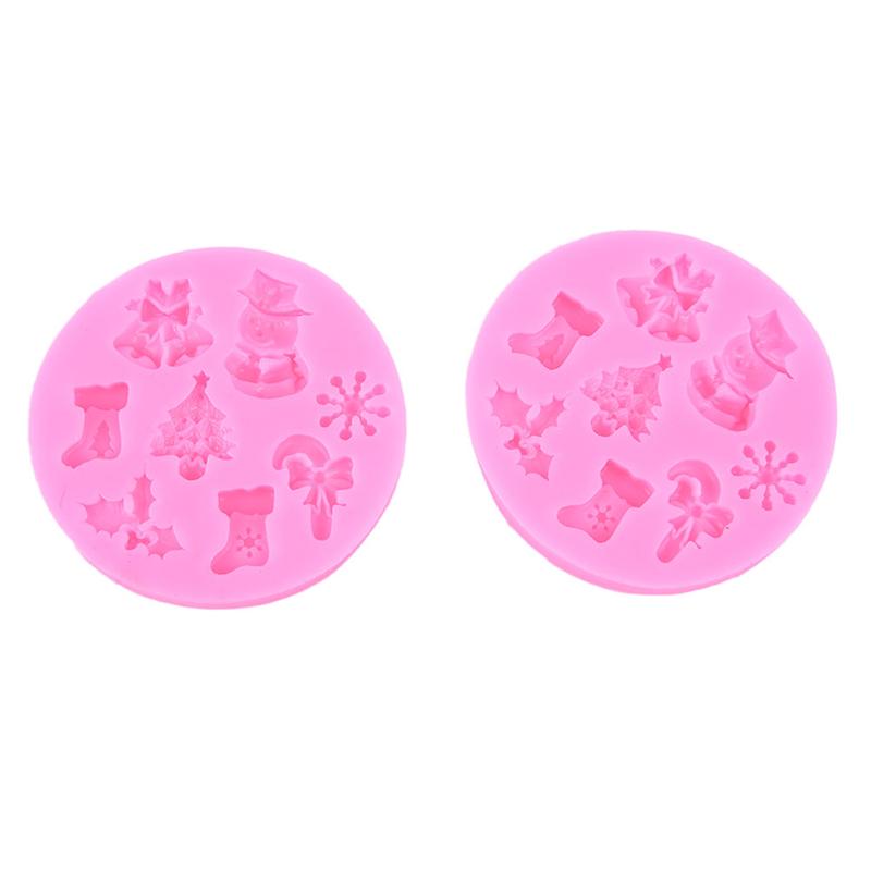 Christmas Snowman Shaped Fondant Silicone Mould Kitchen Baking Chocolate Tools