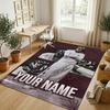 Personalized Crystal Velvet Carpet,Central Cee Custom Printed Name, Plush Area Rug For Home Indoor Decor