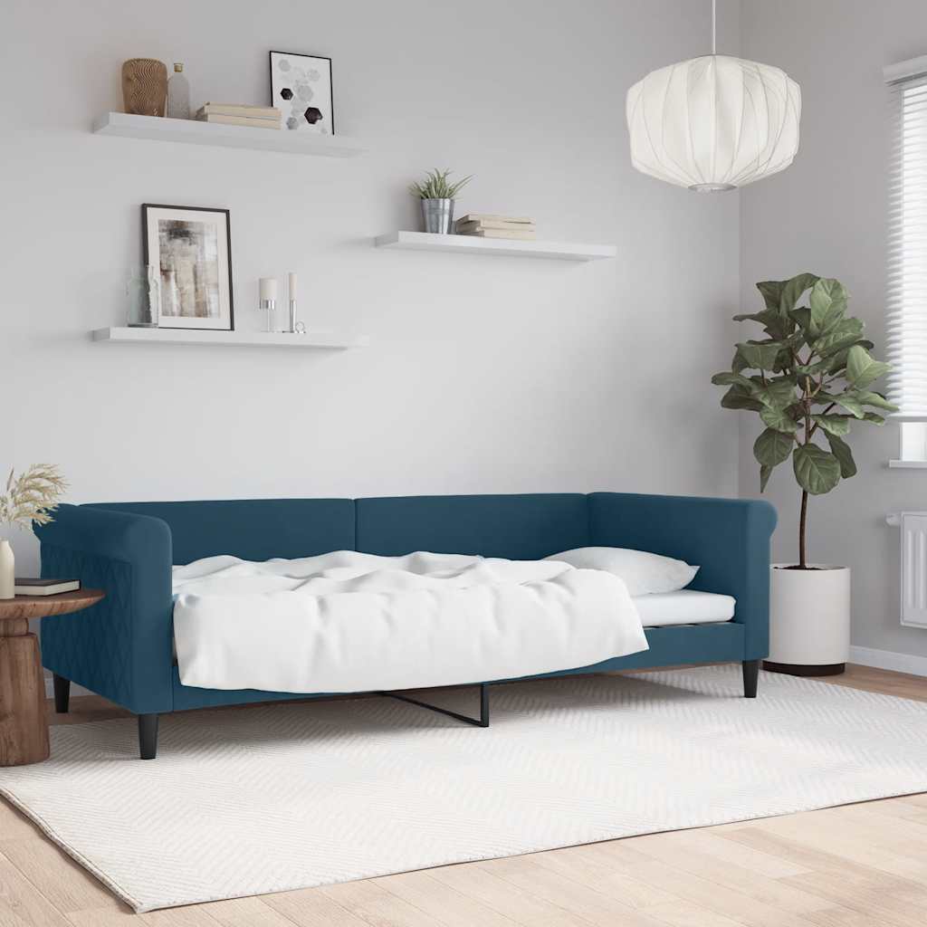 Daybed Blue 90x200 cm Velvet